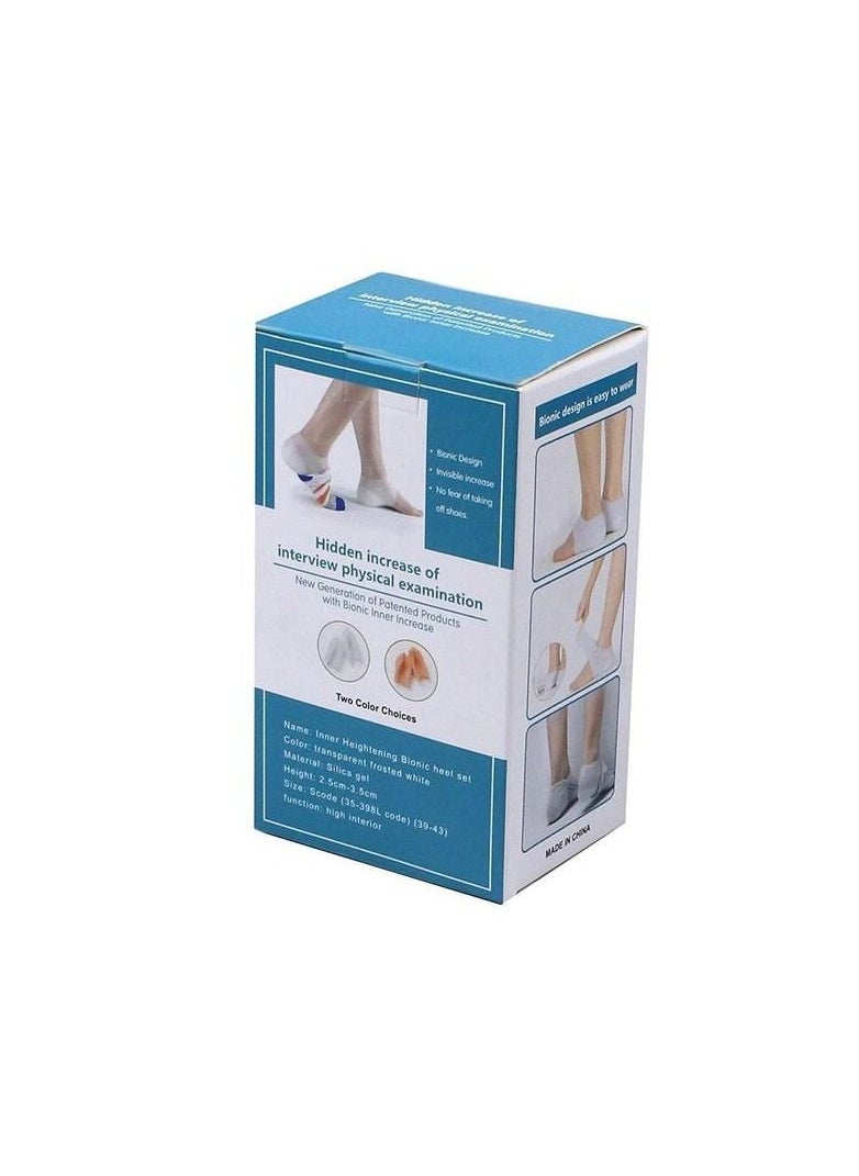 Invisible Height Increase Insole Socks Silicone Heel