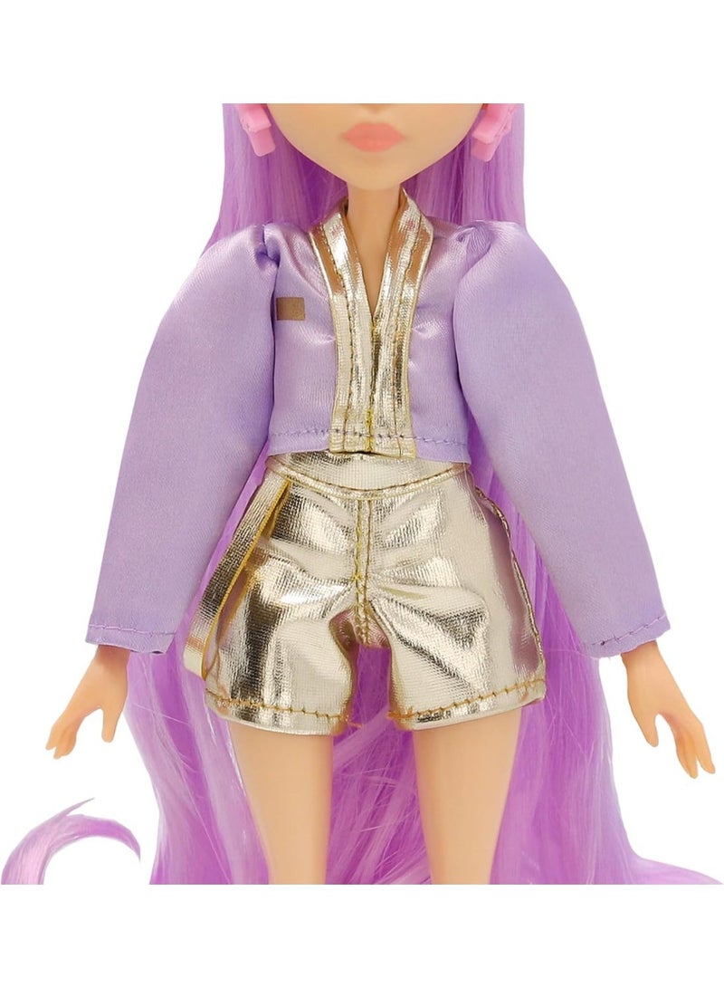 KPop Idol Fashion Doll Nari, Main Dancer And Rapper, Lavender Hair Reflects The Colors Of The Aurora, Includes 3 Accessories That Highlight Personality, 3 Years+ - Image 3