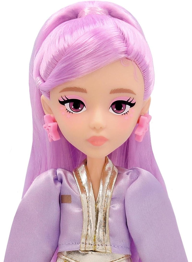 KPop Idol Fashion Doll Nari, Main Dancer And Rapper, Lavender Hair Reflects The Colors Of The Aurora, Includes 3 Accessories That Highlight Personality, 3 Years+ - Image 2