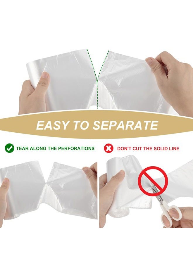 Magesh 2.6 Gallon Small Trash Bags, 2.6 Gallon Trash Bag Strong, Leakage-Free, Small Garbage Bags 2.6 Gallon Unscented Thick for Bathroom, Office, Kitchen Small Trash Can, 100 Bags, Clear - Image 3