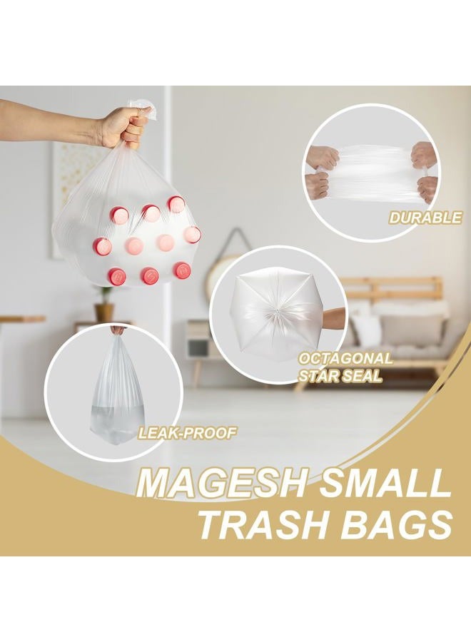 Magesh 2.6 Gallon Small Trash Bags, 2.6 Gallon Trash Bag Strong, Leakage-Free, Small Garbage Bags 2.6 Gallon Unscented Thick for Bathroom, Office, Kitchen Small Trash Can, 100 Bags, Clear - Image 2