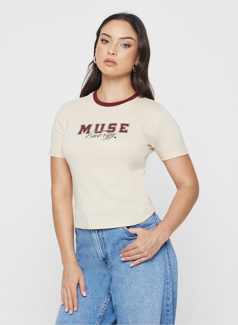 ONLY Short Sleeve Printed Top - Image 1