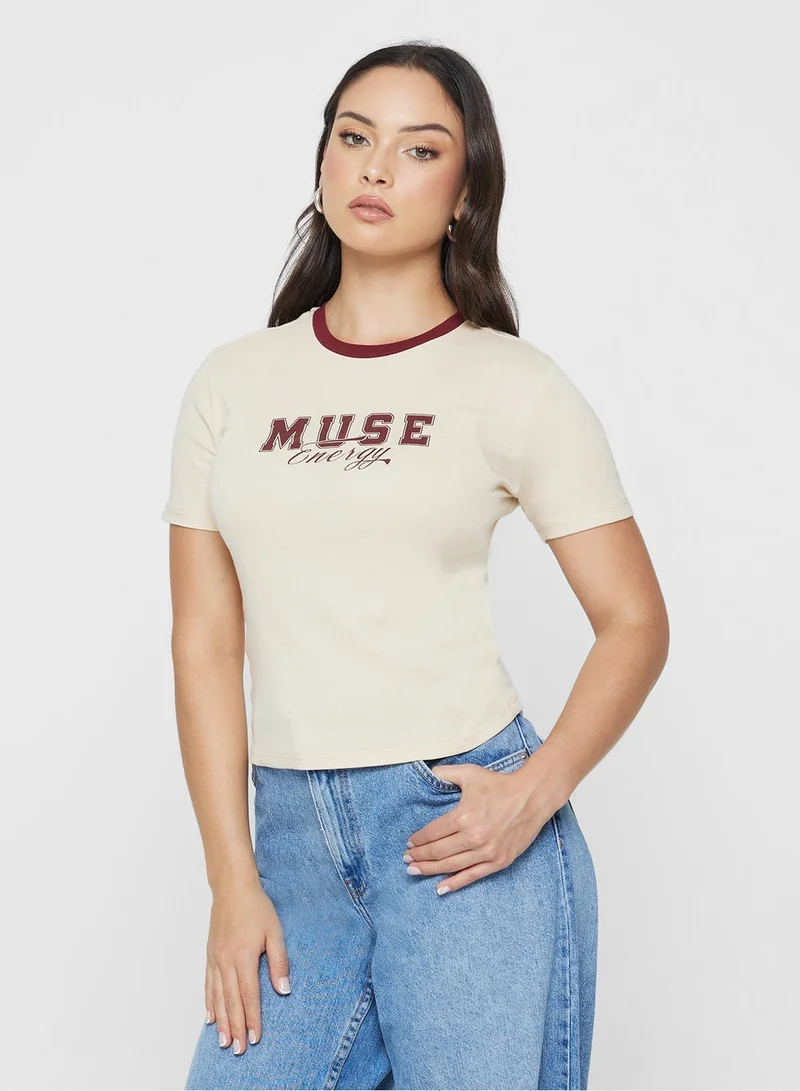 ONLY Short Sleeve Printed Top