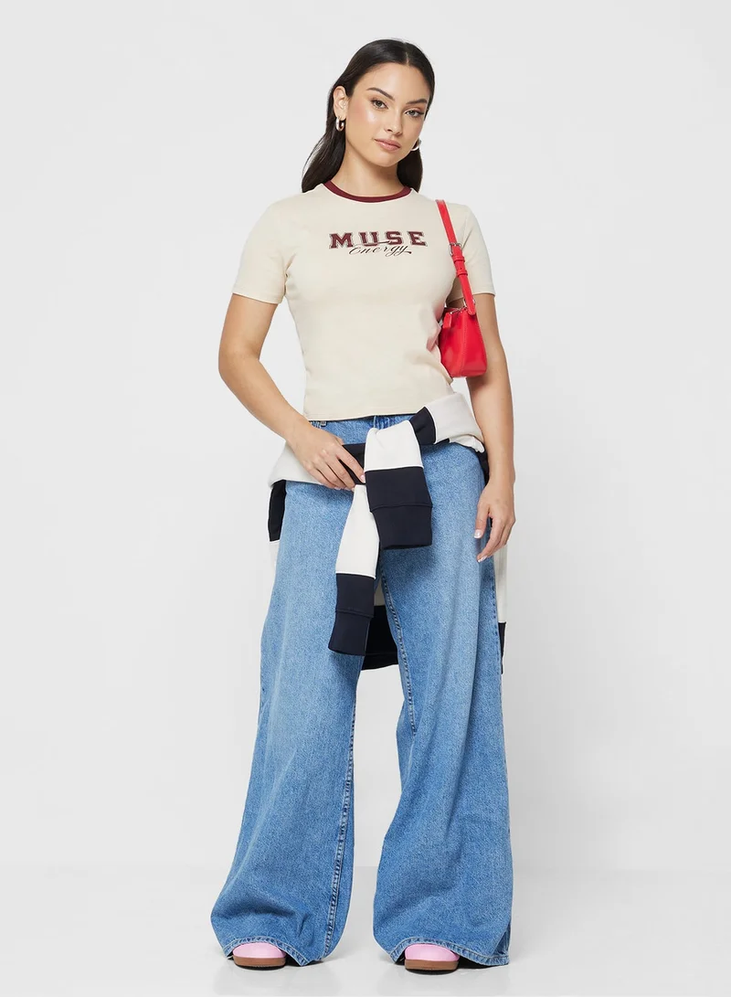 ONLY  Short Sleeve Printed Top for Women | Best Price UAE