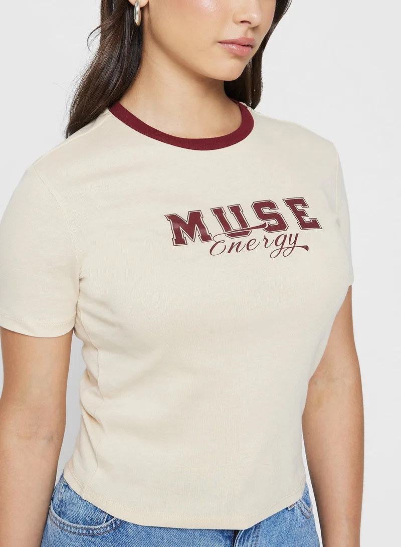 ONLY  Short Sleeve Printed Top for Women | Best Price UAE