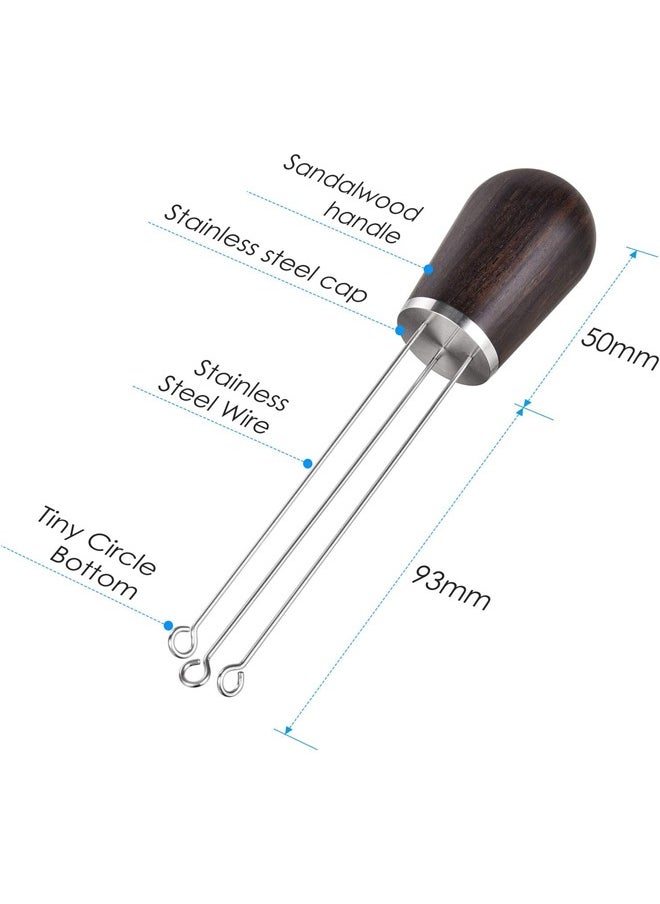 KUYING - Professional Espresso Barista Coffee Tamper Distributor With Wood Handle Dark Brown - Image 1
