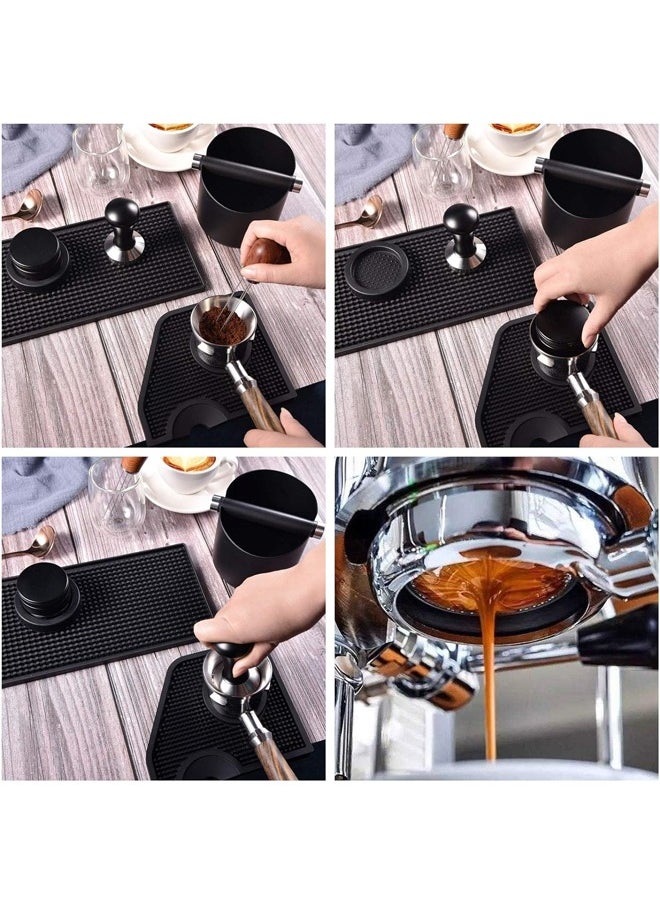 KUYING - Professional Espresso Barista Coffee Tamper Distributor With Wood Handle Dark Brown - Image 1