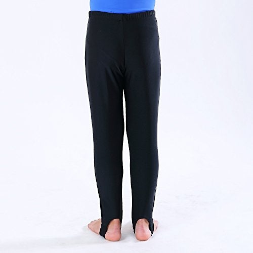 NEW DANCE Mens and Boys Gymnastics Pants Leotard Youth Ballet Tights Stirrup Pants for Dance Yoga Practice Athletic Black - Image 2
