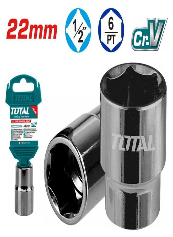 TOTAL - Total Hexagonal Deep Socket 1/2 Inch Thtst12203L - Image 1