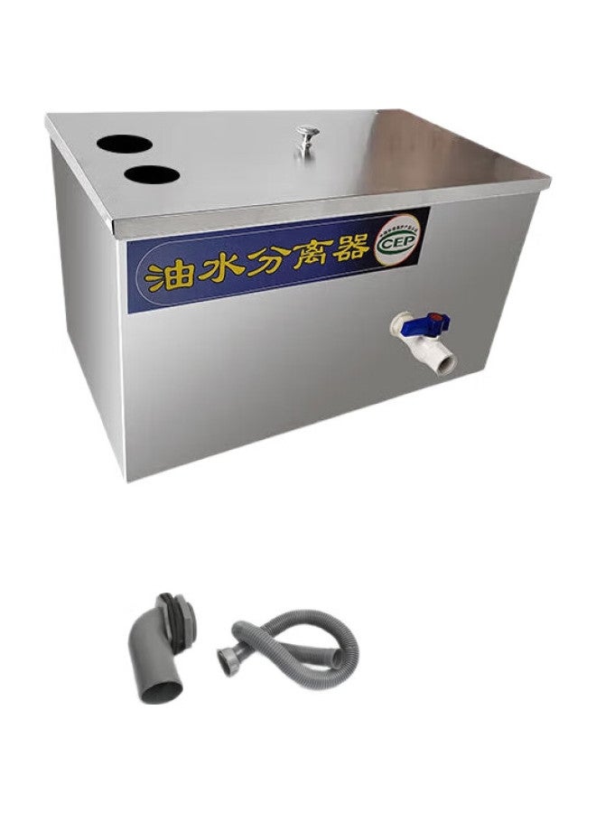 Dipple فاصل زيت-ماء، مصيدة شحوم من الفولاذ المقاوم للصدأ للمطاعم، فلتر زيت تجاري لمعالجة مياه الصرف الصحي - Image 1