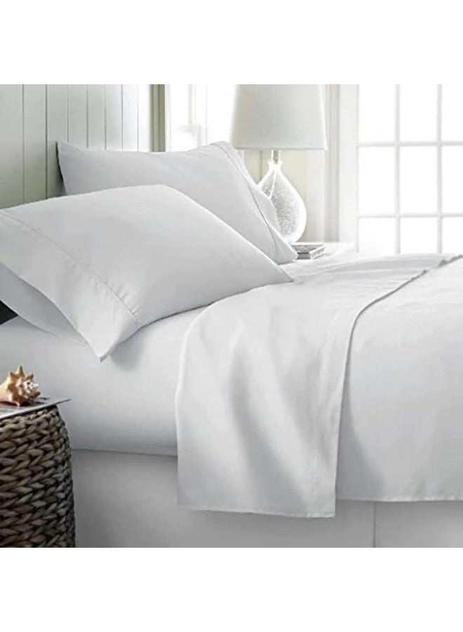 SEM B GRA - Flat BedSheet with 2 Pillow Covers 600 TC 100% Egyptian Cotton Bedsheet Comfortable & Durable Hotel Quality Sheet (Queen_90x102, White) - Image 1