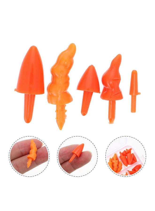 ستوبوك أنف رجل الثلج من ستوبوك، 160 قطعة من أنوف رجل الثلج المصنوعة يدويًا، أنف جزرة عيد الميلاد، جزر صغيرة، أنف لعبة بلاستيكية، دمى سانتا كلوز، أنوف آمنة لرجل الثلج في عيد الميلاد، لوازم اصنعها بنفسك، 3.2 × 0.9 سم، برتقالي - Image 3