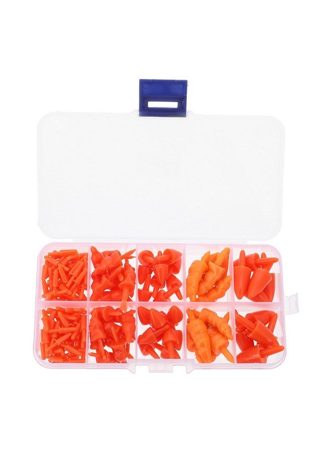 ستوبوك أنف رجل الثلج من ستوبوك، 160 قطعة من أنوف رجل الثلج المصنوعة يدويًا، أنف جزرة عيد الميلاد، جزر صغيرة، أنف لعبة بلاستيكية، دمى سانتا كلوز، أنوف آمنة لرجل الثلج في عيد الميلاد، لوازم اصنعها بنفسك، 3.2 × 0.9 سم، برتقالي - Image 1