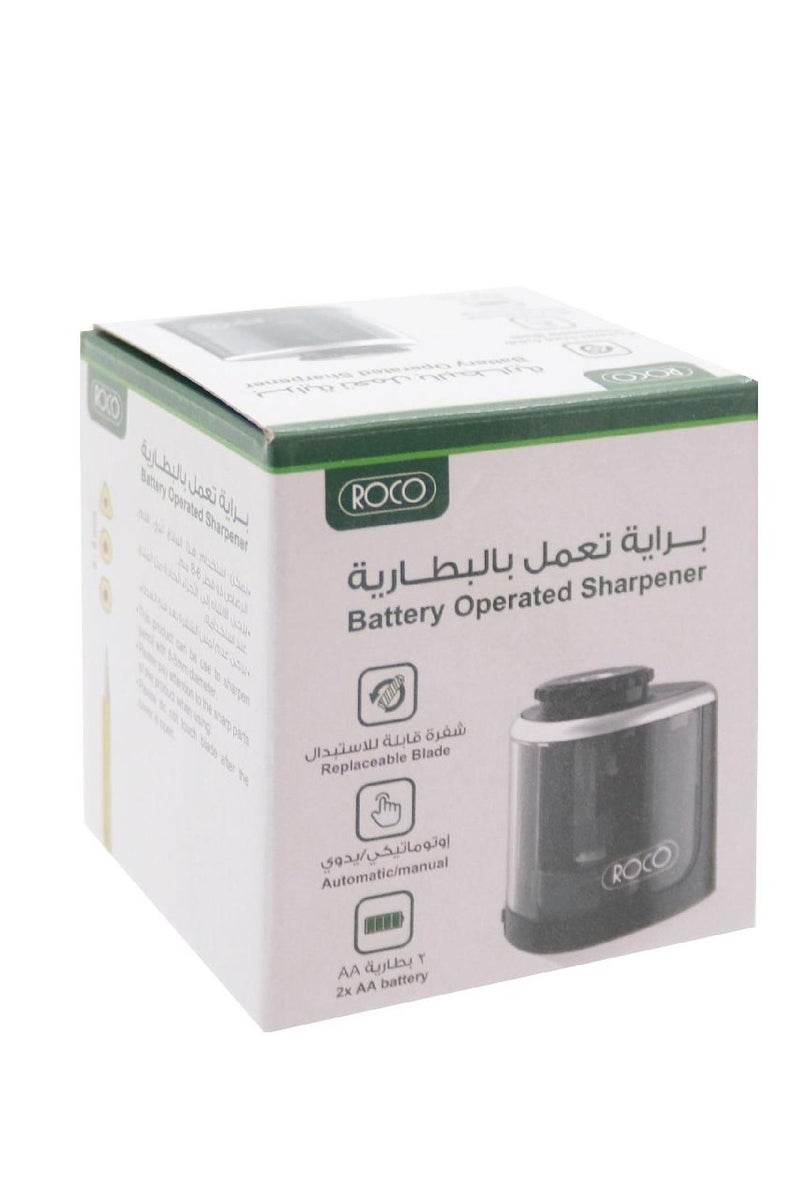 ROCO Battery Operated Sharpener 2 Holes Black - Image 1