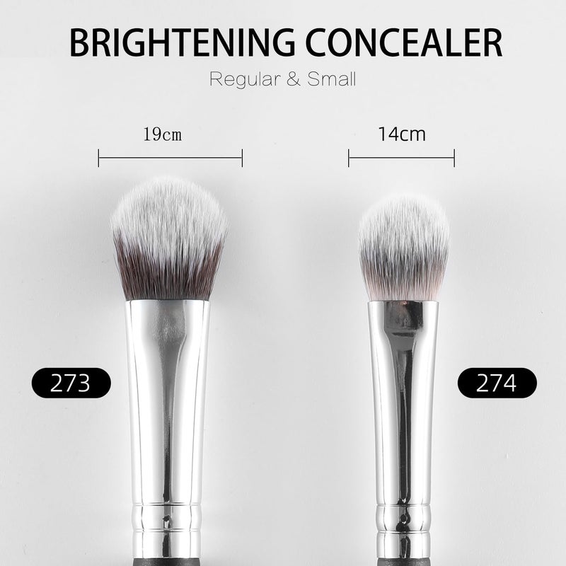 ENERGY Kitten Paw Concealer Brush â€“ Precision Angled Makeup Brush for Under Eye & Spot Coverage â€“ Soft Synthetic Bristles for Liquid & Cream Blending(273 Brightening Concealer Brush) - Image 3