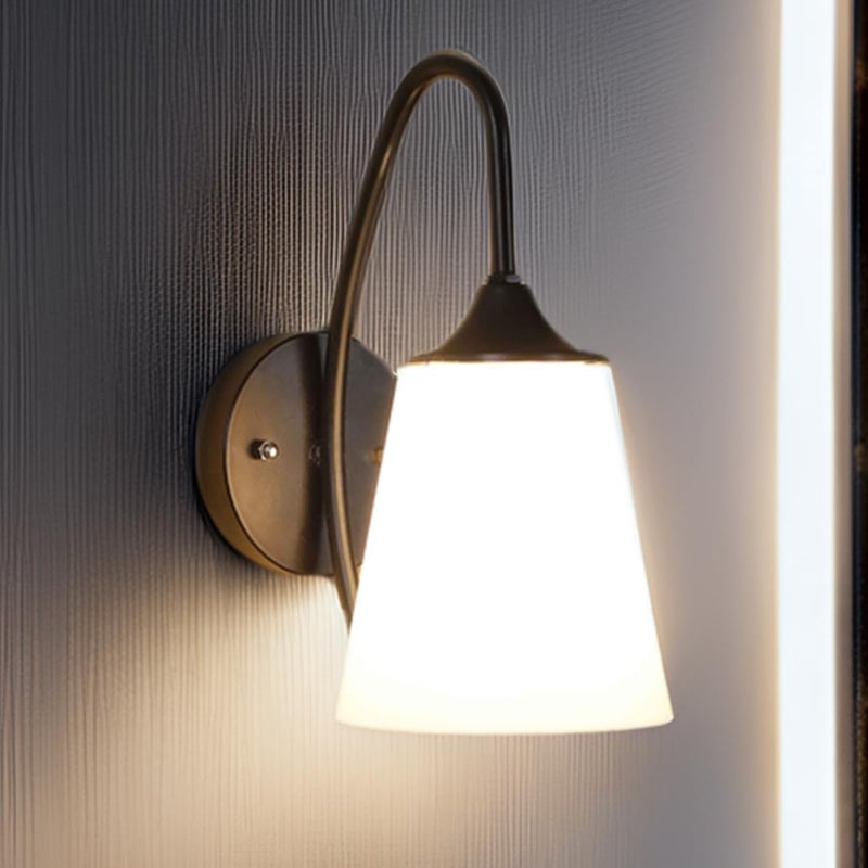SINOMAN Wall Light for Living Room ModernWall Lamps for Bedroomfor Living RoomWall Lights for Home DecorationBedside Wall lampSwing Arm Black PCV White Pack of 1 - Image 1