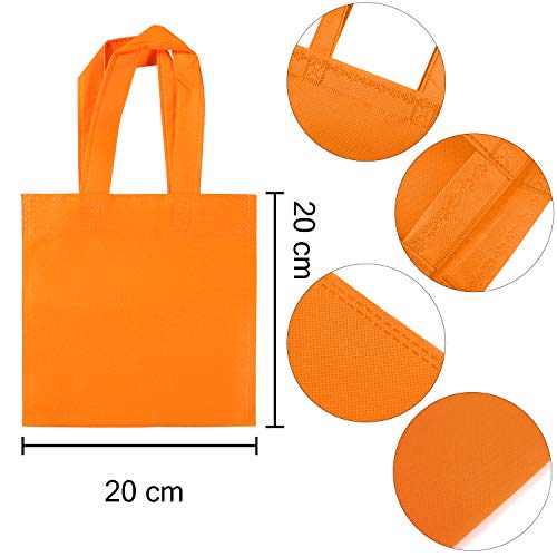 Aodaer 48 PiecesRainbow Non-woven Party Favor Bags 7.8×7.8 Inch Rainbow Tote Bags Bulk Grocery Goodie Gift Bags with Handles for Birthday Party Favors, Candies, Toys, Snacks - Image 2