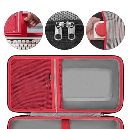 GEEKRIA Mechanical Gaming Tenkeyless TKL Keyboard Case, Hard Shell Travel Bag, Compatible with 8Bitdo Retro Mechanical Keyboard Dual Super Programmable Keys (Dark Gray) - Image 2