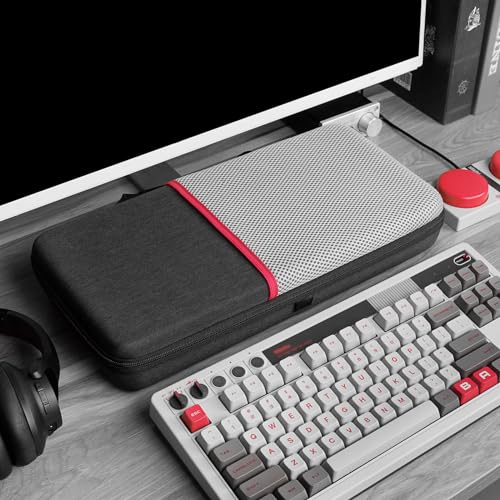 GEEKRIA Mechanical Gaming Tenkeyless TKL Keyboard Case, Hard Shell Travel Bag, Compatible with 8Bitdo Retro Mechanical Keyboard Dual Super Programmable Keys (Dark Gray) - Image 5