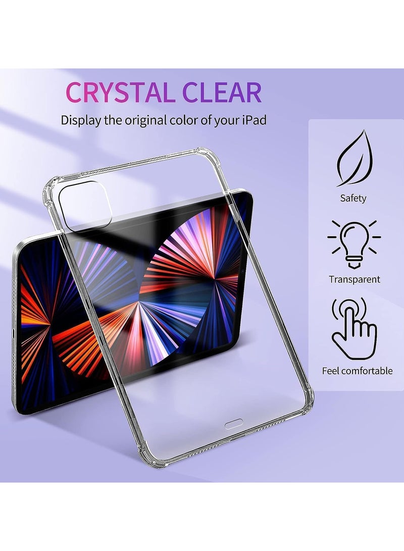 عام واضح حالة متوافق مع باد برو 12.9 بوصة 7 الجيل 2024 ، حالة واضحة لباد برو 12.9 صدمات تبو حالة وقائية - Image 2