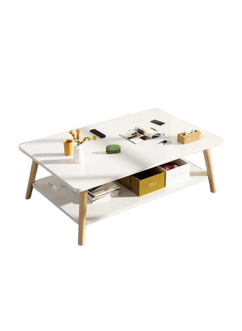 Sharpdo - Double Deck Nordic Living Room Small Tea Table Balcony Simple Creative Tea Table Simple Household Small Table - Image 1