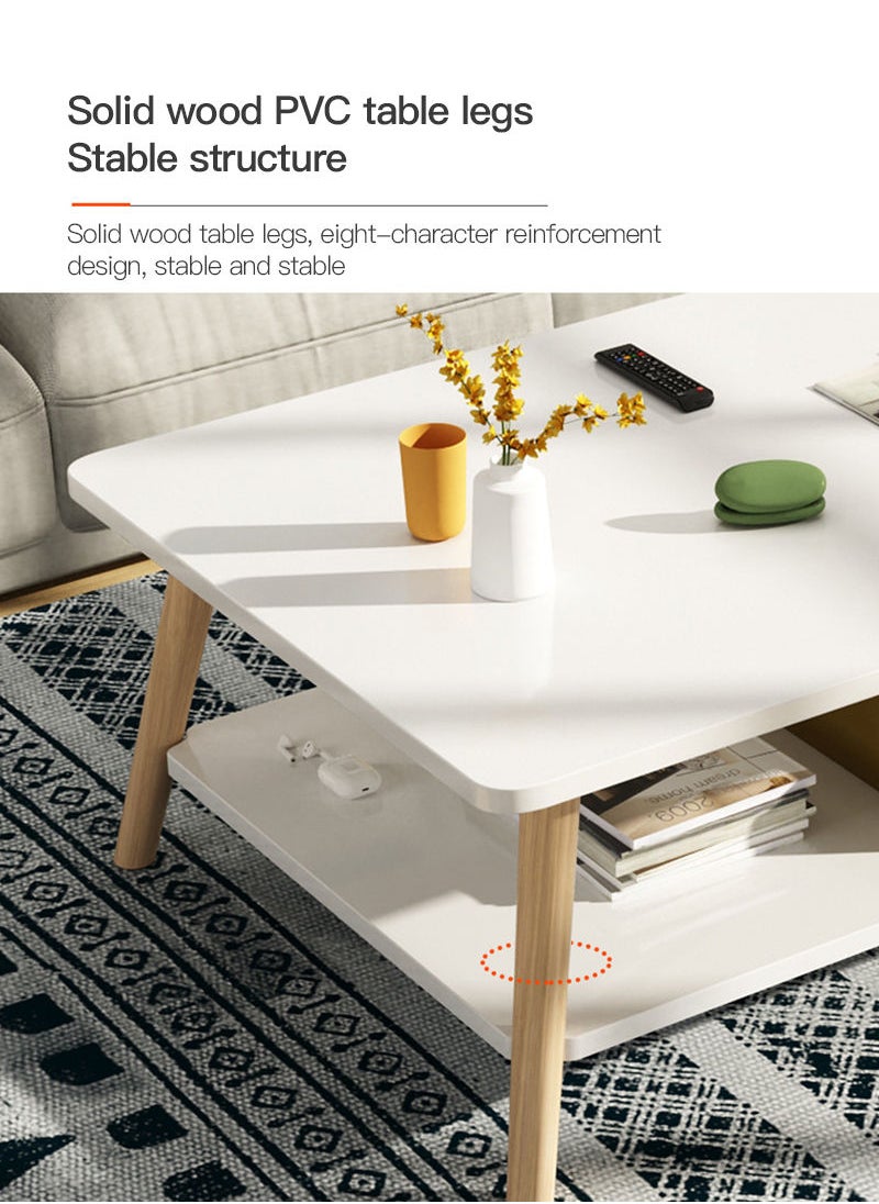 Sharpdo - Double Deck Nordic Living Room Small Tea Table Balcony Simple Creative Tea Table Simple Household Small Table - Image 1