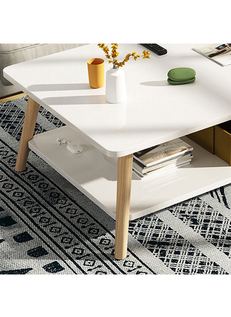 Sharpdo - Double Deck Nordic Living Room Small Tea Table Balcony Simple Creative Tea Table Simple Household Small Table - Image 1
