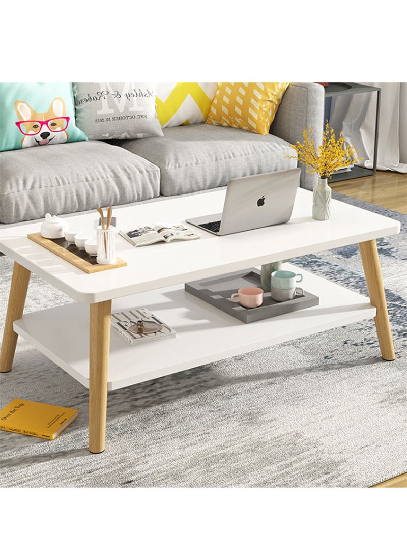 Sharpdo - Double Deck Nordic Living Room Small Tea Table Balcony Simple Creative Tea Table Simple Household Small Table - Image 1