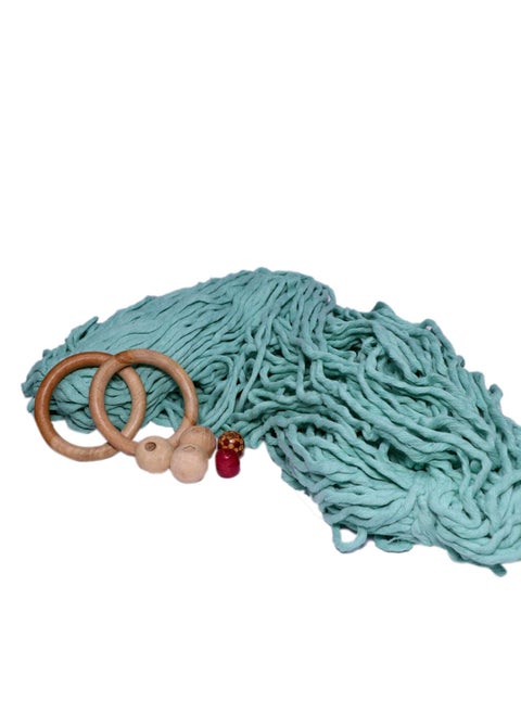 TOREX� | Single Strand Cotton Macrame Cord Thread Rope for Crafts, Macrame DIY and Other Projects- (4mm, 135 Meter Turquoise Blue Pack of 500 g)