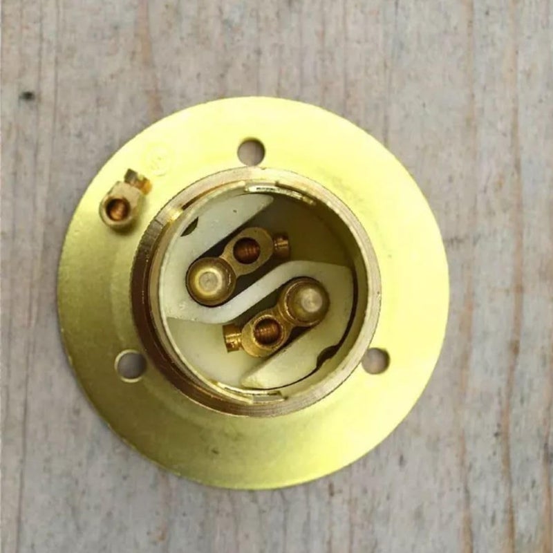 OML B22 Brass Ceiling & Wall Bulb Holder, Ideal for Vintage Lighting Fixtures (Pack of 2). Suitable for B22 Bulbs (pin Type). Pls see the product images before ordering to know the suitability - Image 5