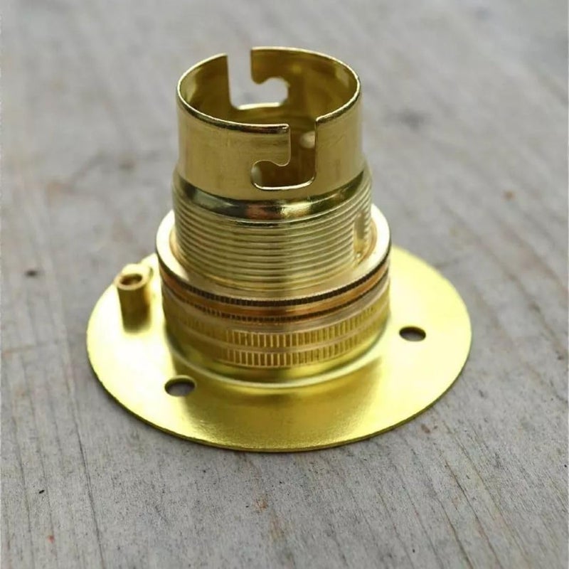 OML B22 Brass Ceiling & Wall Bulb Holder, Ideal for Vintage Lighting Fixtures (Pack of 2). Suitable for B22 Bulbs (pin Type). Pls see the product images before ordering to know the suitability - Image 2