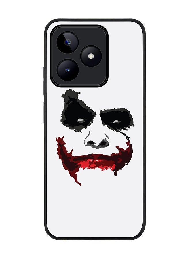 Stylizedd Rugged Black edge case for Realme C53, Slim fit Soft Case Flexible Rubber Edges Anti Drop TPU Gel Thin Cover- Joker Grin - Image 1