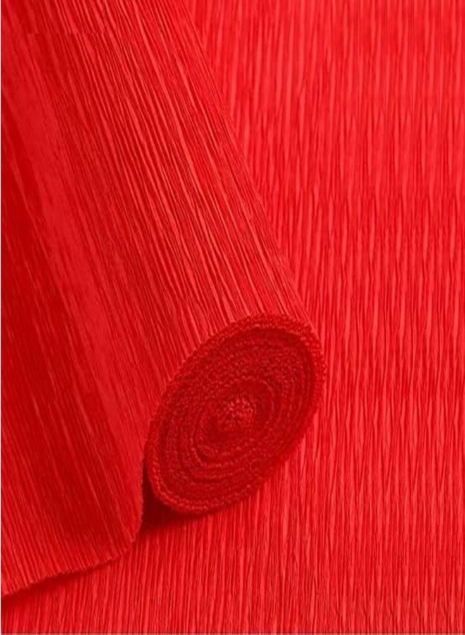 LCREATE LCREATE LCREATE Crepe Paper Roll 8.2ft Long 17 Inch Wide for Wedding Ceremony Various Large Festivals Decoration (Red) - Image 1