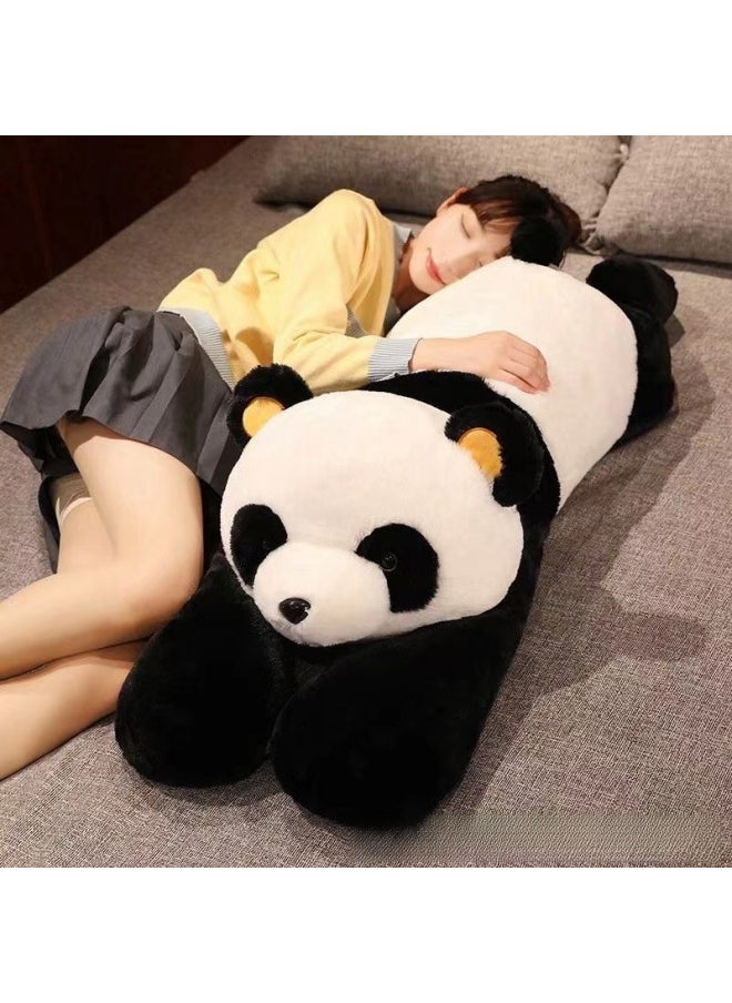 Panda Doll Sleeping On Bed Long Strip Hugging Panda Plushie Fabric Doll Toy Girls Birthday Gift Soft Cuddly Bear Plaything-Specifications:Panda Panda-Color:80cm