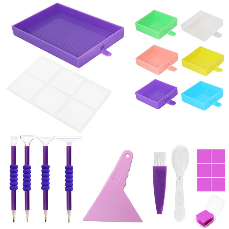 Diamond Painting New Turning Drill Tray Tool Set Diy Multifunctional Funnel Row Drill Dot Drill Tray Dot Drill Pen Sieve Drill - Image 2