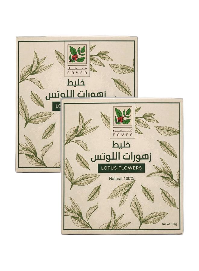 Fayfa Mixed Herbal Flowers with Lotus, 60 Tea Bags, 120 g – Herbal Drink to Support Satiety and Digestion - Image 1