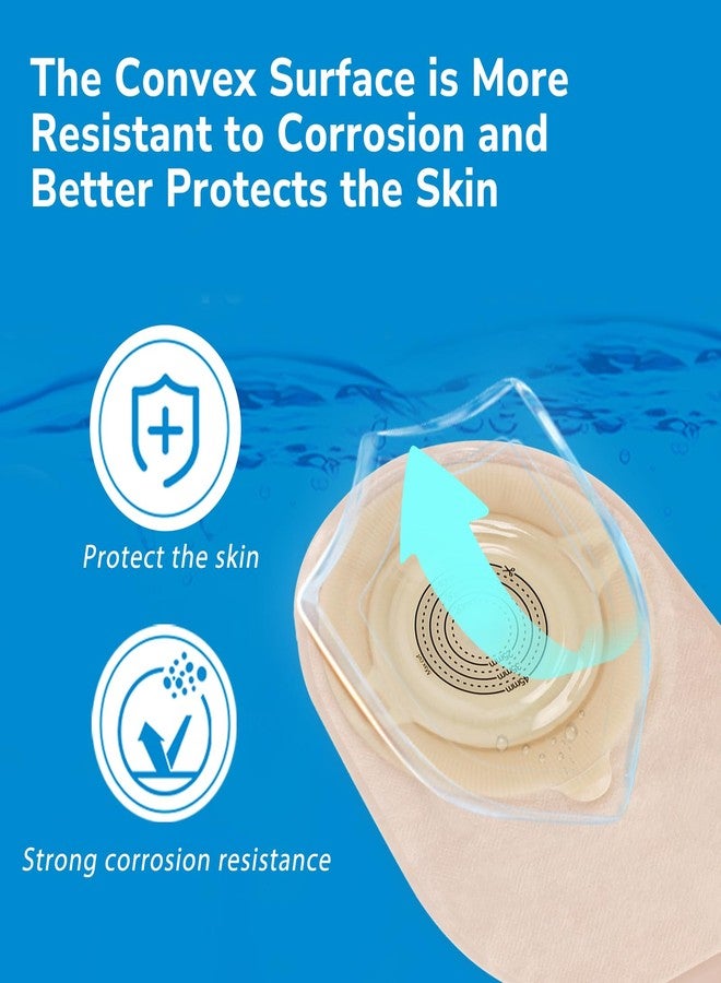 Heagimed 10 PCS Colostomy Bags, Ostomy Supplies, One-Piece Convex Ostomy Bags with a Waistband for Uneven Skin/Deep-Seated Areas Stoma, Cut-to-Fit, Max 45 mm - Image 4