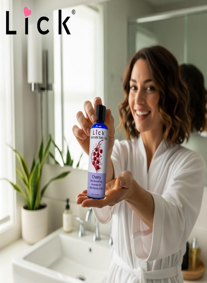 ليك زيت استحمام عطري برائحة الكرز - روائح فواكه منعشة - زيوت استحمام خفيفة للترطيب اليومي، 4 أونصات - Image 5