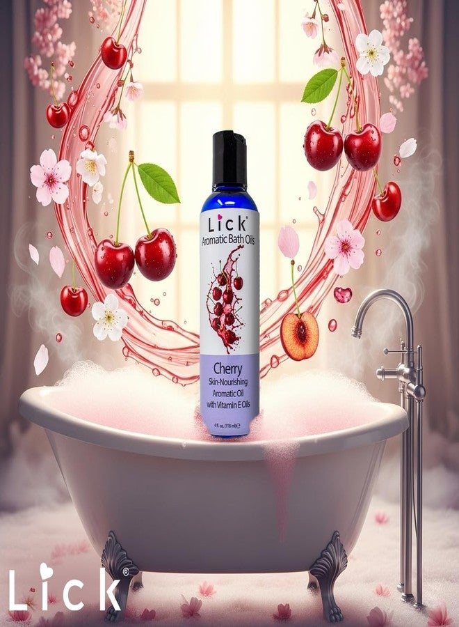 ليك زيت استحمام عطري برائحة الكرز - روائح فواكه منعشة - زيوت استحمام خفيفة للترطيب اليومي، 4 أونصات - Image 3