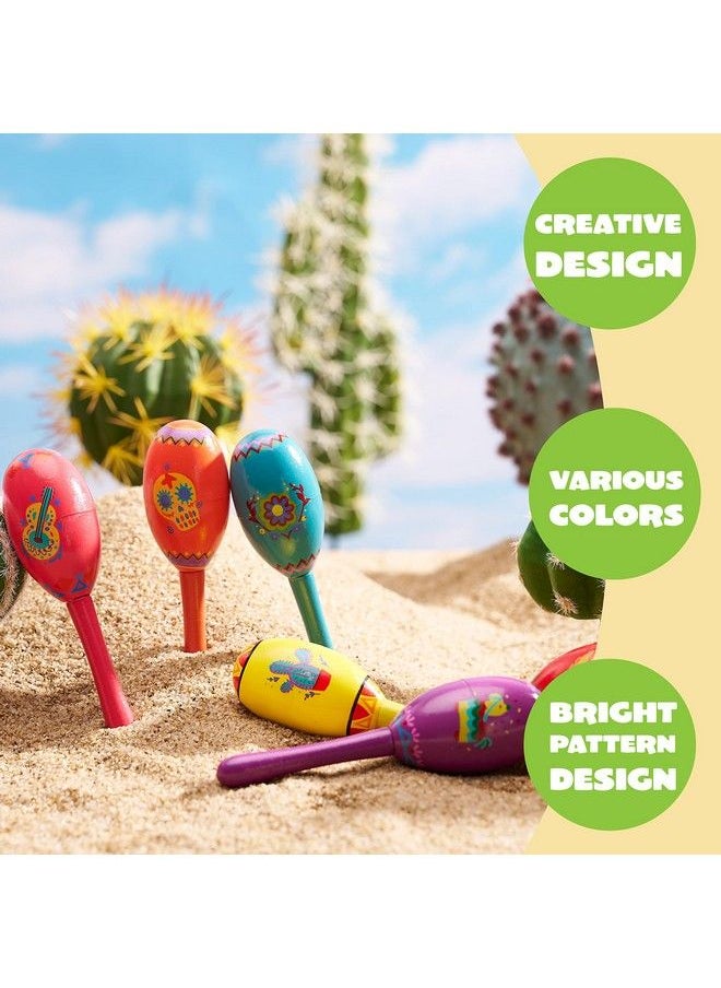 JOYIN 9 Pcs Fiesta Wooden Maracas For Cinco De Mayo Party Favors Musical Fun Carnivals Taco Tuesday Event Mexican Decorations Luau Photo Props  - Image 4