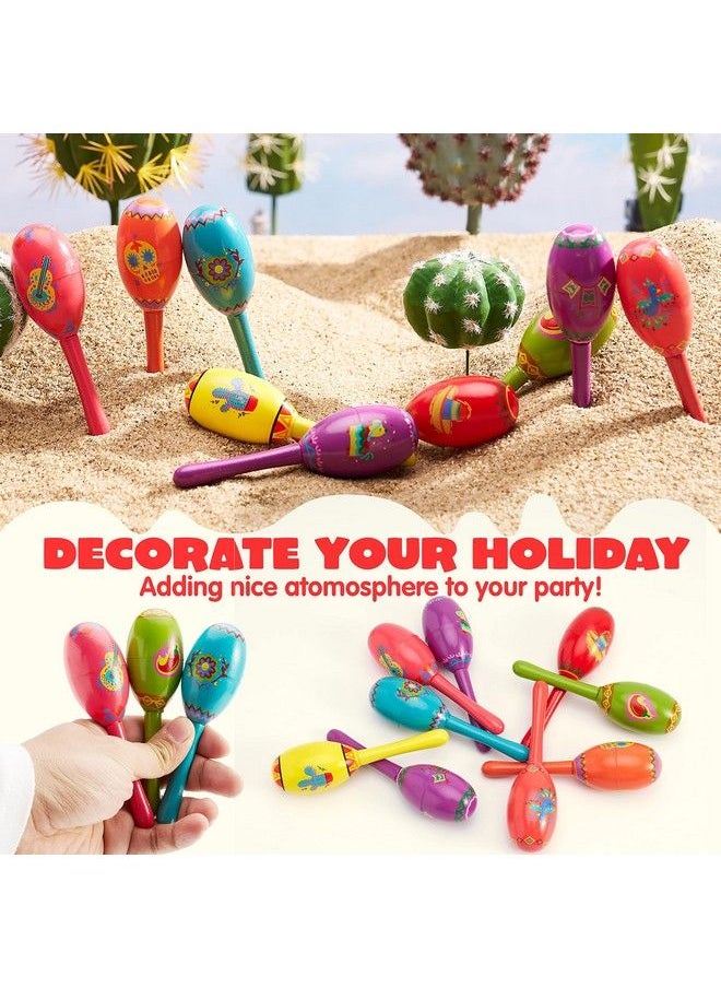 JOYIN 9 Pcs Fiesta Wooden Maracas For Cinco De Mayo Party Favors Musical Fun Carnivals Taco Tuesday Event Mexican Decorations Luau Photo Props  - Image 5