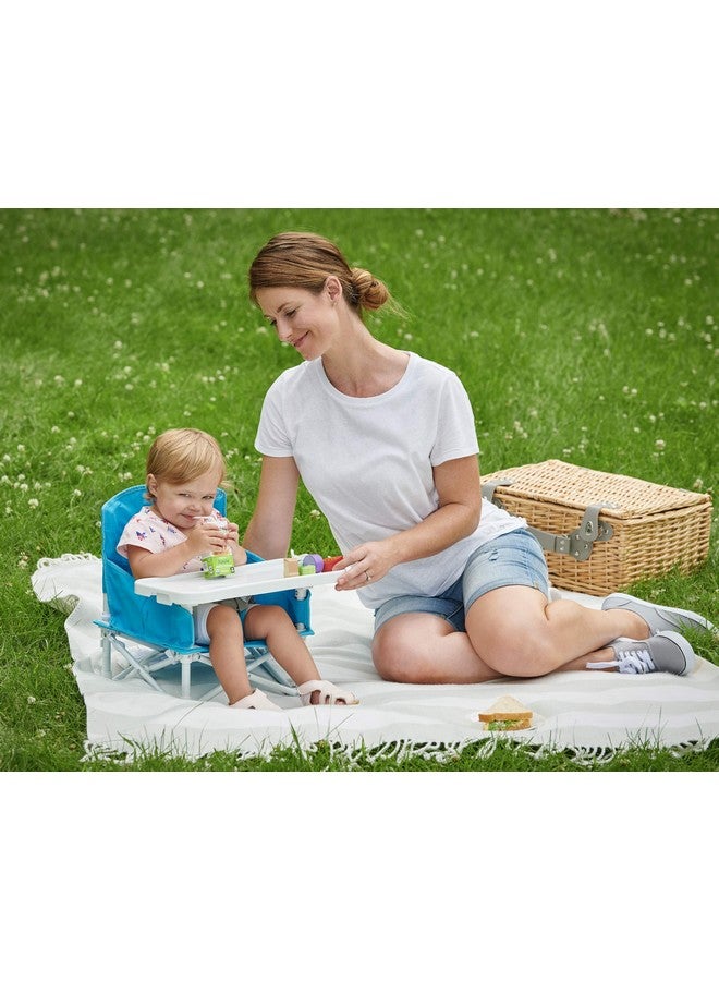 Regalo My Chair 2 In 1 Portable Travel Booster Seat & Activity Chair Bonus Kit Includes Oversized Removable Tray With Cup Holder Aqua - Image 3