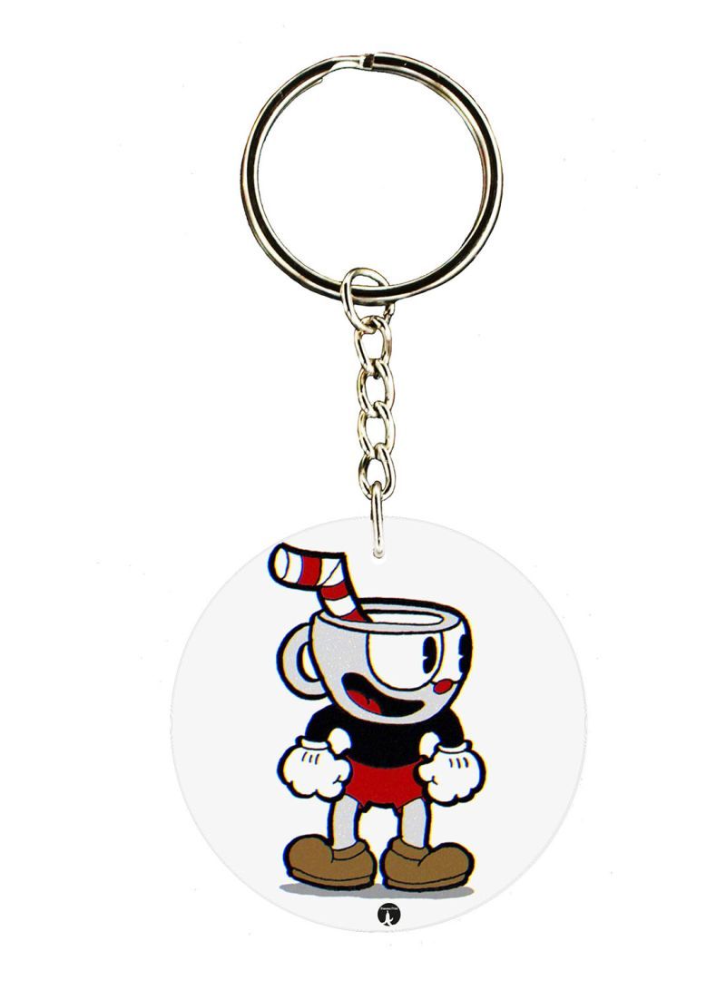 RKN Cuphead Double Side Printed Keychain