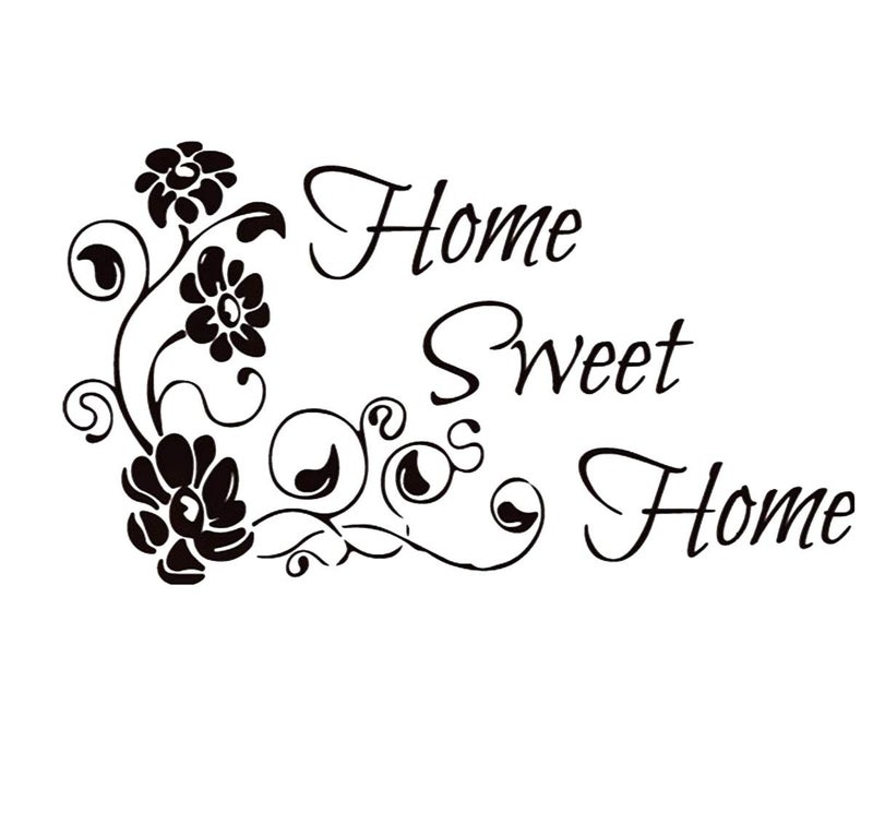 ADECNS Home Sweet Home Wall Decal Vinyl Family Sticker Home Decor 125x22
