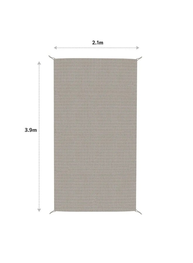 Coolaroo Portable Ready-To-Hang Rectangle Riverstone Colour Shade Sail With Ropes Against Uv Degradation 3.9X2.1M Size - Image 4