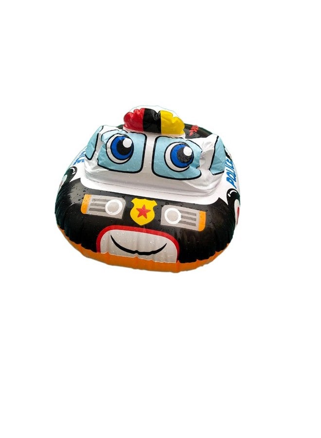 STACKRAID Vehicle Fire Engine Shape Sit Pool Float Tube Boat Beach Water Swimming Pool Tube Inflatable Kiddie Swim Water Ring Swimming Tube Ring for Kids (Yellow car Swim Tube) - Image 1