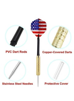 SportQ American Flag 3-Piece Professional Premium Steel Metal Darts Set Premium Sport Q Metal Darts Set for Dartboard  - Image 2