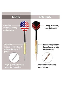 SportQ American Flag 3-Piece Professional Premium Steel Metal Darts Set Premium Sport Q Metal Darts Set for Dartboard  - Image 4