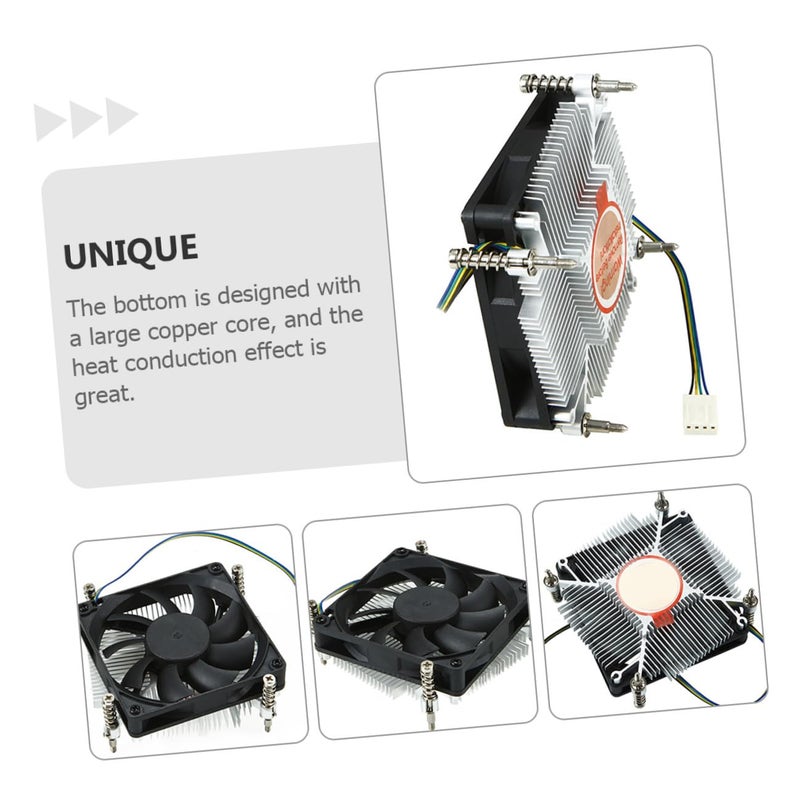 Low Profile CPU Cooler Air Cooling Fan Radiator Replacement for Desktop Computer Heat Sink - Image 4