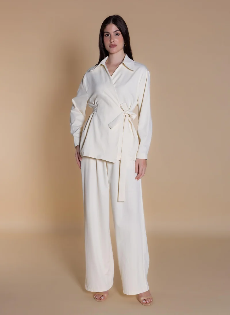 شايبس BELTED BLOUSE SET